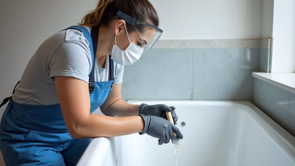 Tub refinishing preparation
